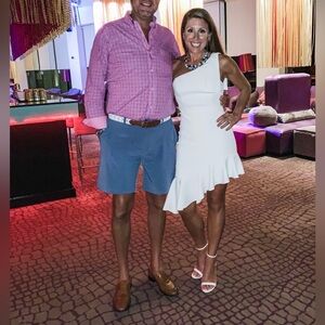 WORN ONCE White One-Shoulder Ruffle Dress